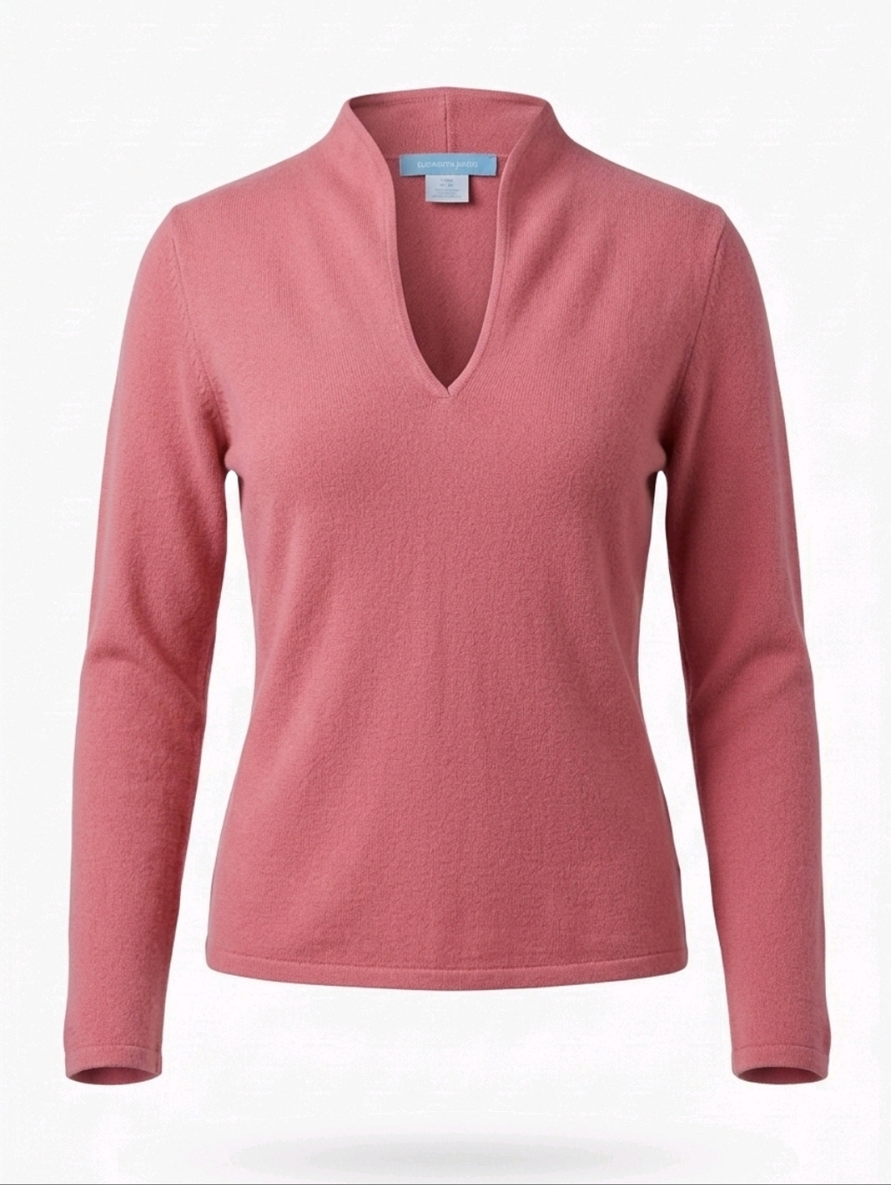 Elizabeth James Women's Pink V-Neck Pullover Lightweight Sweater